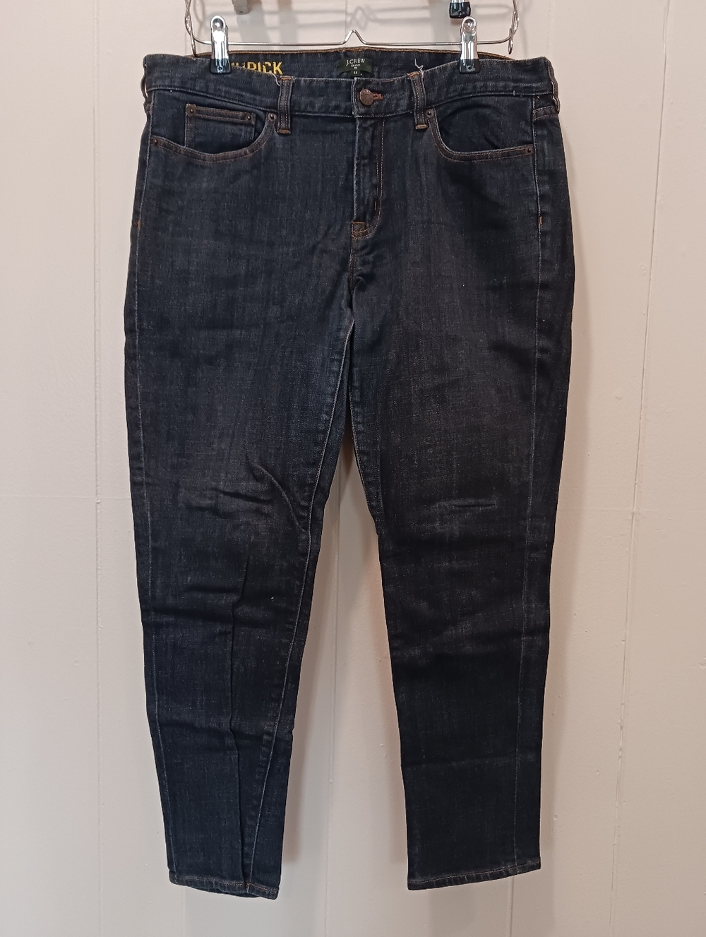 J. Crew Toothpick Mid Rise Dark Wash Skinny-Leg Jeans